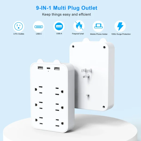 9-in-1 Multi Plug Outlet 2